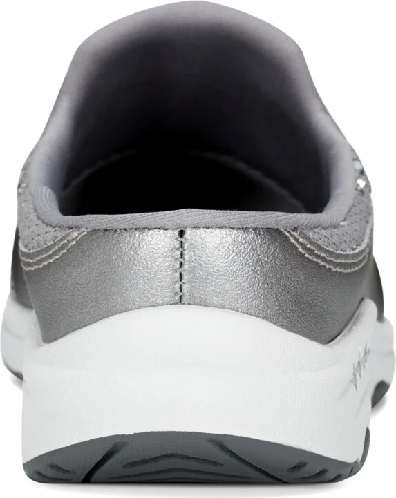 Easy Spirit Women's Traveltime Sparkle Slip-On Mule Walking Sneakers - Gray/Silver - Image 4