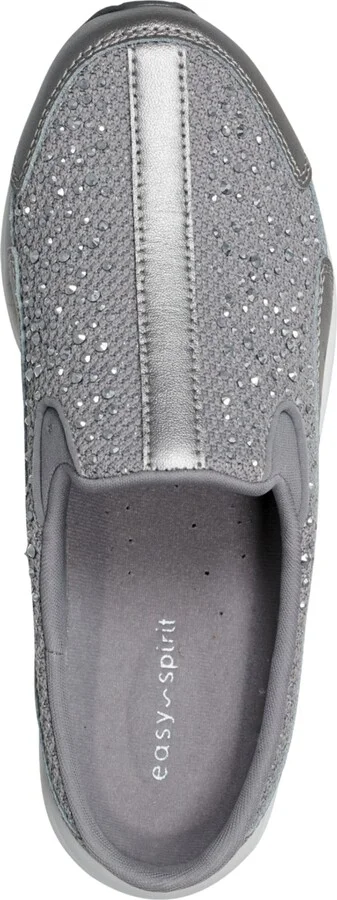 Easy Spirit Women's Traveltime Sparkle Slip-On Mule Walking Sneakers - Gray/Silver - Image 5