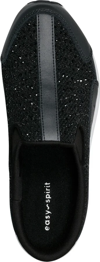 Easy Spirit Women's Traveltime Sparkle Slip-On Mule Walking Sneakers - Gray/Silver - Image 9