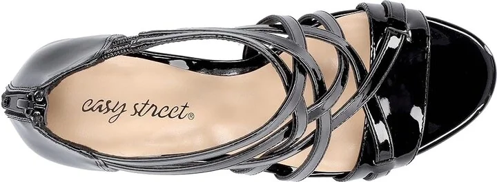 Easy Street Bee Women's Sandals Black Patent : 7.5 M (B), Leather - Image 2