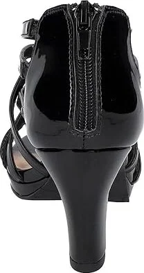 Easy Street Bee Women's Sandals Black Patent : 7.5 M (B), Leather - Image 4