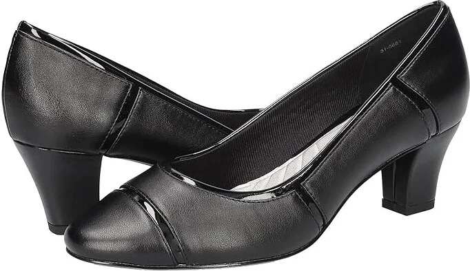 Easy Street Datia High Women's Heels Black : 6 W (D), Leather