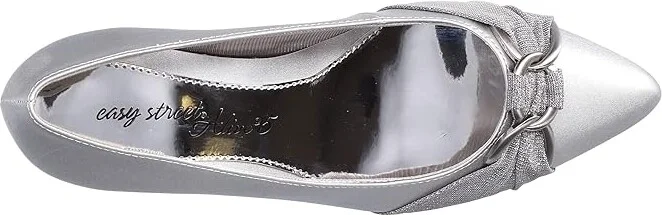 Easy Street Electa Women's Shoes Silver Satin : 6.5 N (AA), Synthetic - Image 2