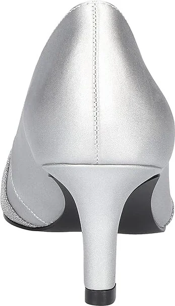 Easy Street Electa Women's Shoes Silver Satin : 6.5 N (AA), Synthetic - Image 4