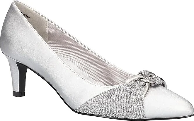 Easy Street Electa Women's Shoes Silver Satin : 6.5 N (AA), Synthetic