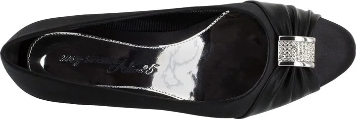 Easy Street Eloise Women's Shoes Black Satin : 6.5 N (AA), Synthetic - Image 2