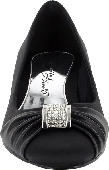 Easy Street Eloise Women's Shoes Black Satin : 6.5 N (AA), Synthetic - Image 5