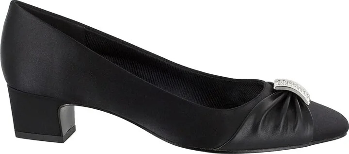 Easy Street Eloise Women's Shoes Black Satin : 6.5 N (AA), Synthetic - Image 7