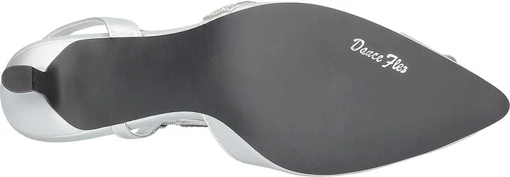 Easy Street Emerald High Women's Heels Silver Satin : 9.5 M (B), Faux Leather/Rubber - Image 3