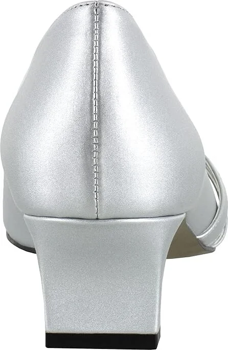 Easy Street Entice Women's Shoes Silver Satin : 8 N (AA), Synthetic - Image 4