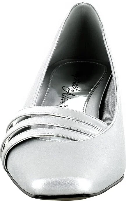 Easy Street Entice Women's Shoes Silver Satin : 8 N (AA), Synthetic - Image 5