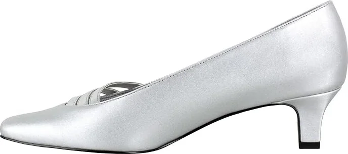 Easy Street Entice Women's Shoes Silver Satin : 8 N (AA), Synthetic - Image 6