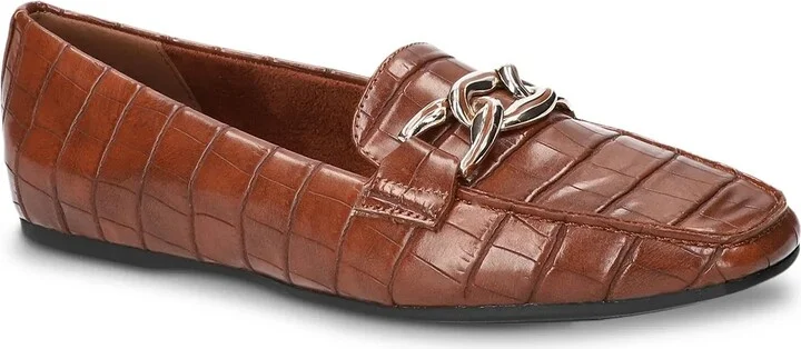 Cognac Croc Print