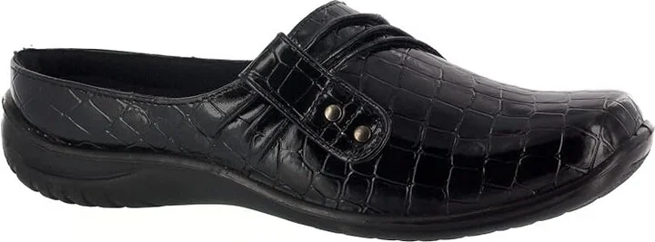 Easy Street Holly Women's Shoes Black Patent Croco : 9.5 N (AA), Synthetic