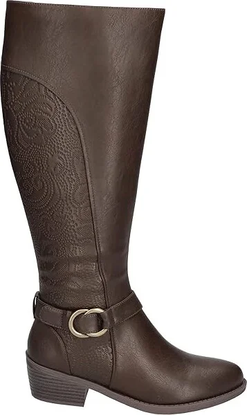 Easy Street Luella Plus Women's Shoes Brown/Brown Embossed/Gore : 5.5 M (B), Synthetic - Image 7