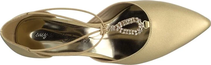 Easy Street Moonlight Women's Shoes Gold Satin : 7 N (AA), Synthetic - Image 2