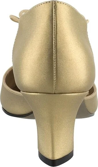 Easy Street Moonlight Women's Shoes Gold Satin : 7 N (AA), Synthetic - Image 4