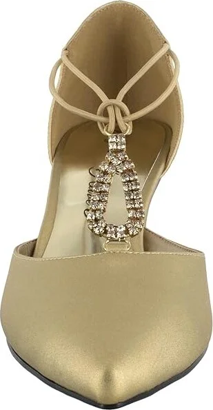 Easy Street Moonlight Women's Shoes Gold Satin : 7 N (AA), Synthetic - Image 5