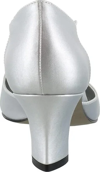 Easy Street Moonlight Women's Shoes Silver Satin : 5.5 M (B), Synthetic - Image 4