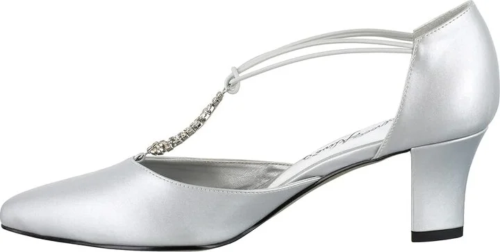 Easy Street Moonlight Women's Shoes Silver Satin : 5.5 M (B), Synthetic - Image 6