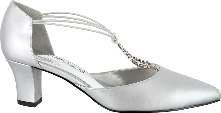 Easy Street Moonlight Women's Shoes Silver Satin : 5.5 M (B), Synthetic - Image 7