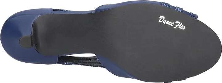 Easy Street Oceana High Women's Heels Navy Satin : 9.5 M (B), Leather - Image 3