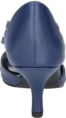 Easy Street Oceana High Women's Heels Navy Satin : 9.5 M (B), Leather - Image 4
