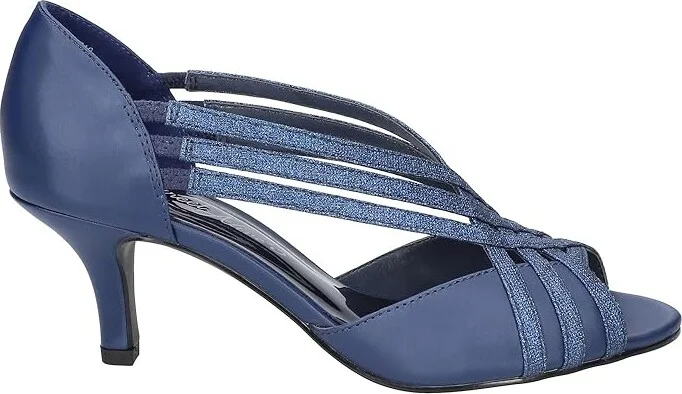 Easy Street Oceana High Women's Heels Navy Satin : 9.5 M (B), Leather - Image 5