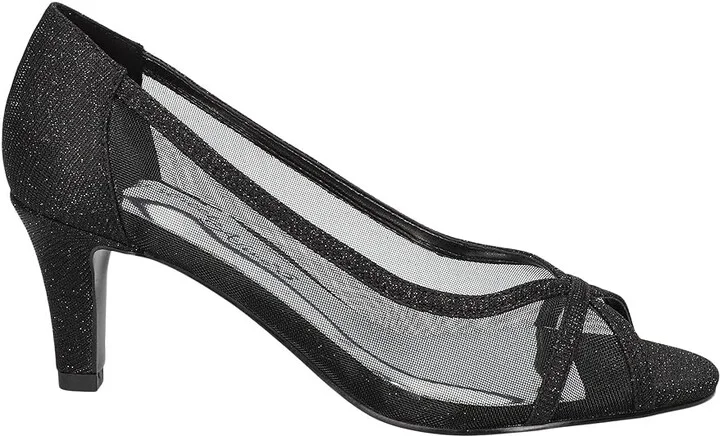 Easy Street Picaboo High Women's Heels Black Glitter : 11 W (D), Textile - Image 5