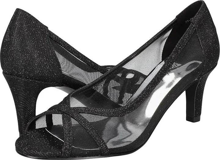 Easy Street Picaboo High Women's Heels Black Glitter : 11 W (D), Textile