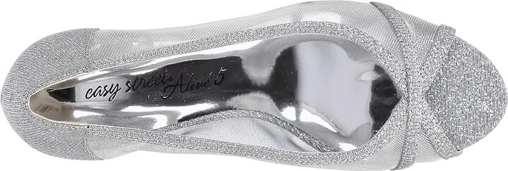 Easy Street Picaboo High Women's Heels Silver Glitter : 7.5 WW (EE), Textile - Image 2