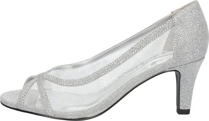 Easy Street Picaboo High Women's Heels Silver Glitter : 7.5 WW (EE), Textile - Image 5