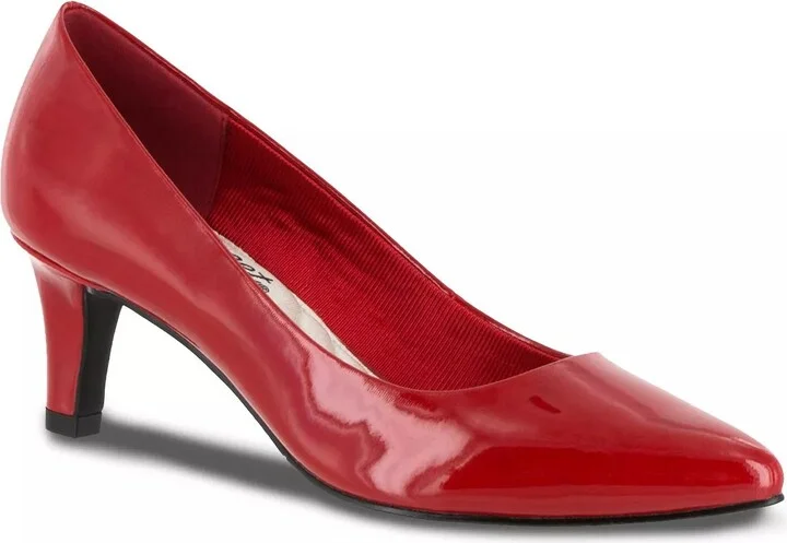 Red Faux Patent Leather