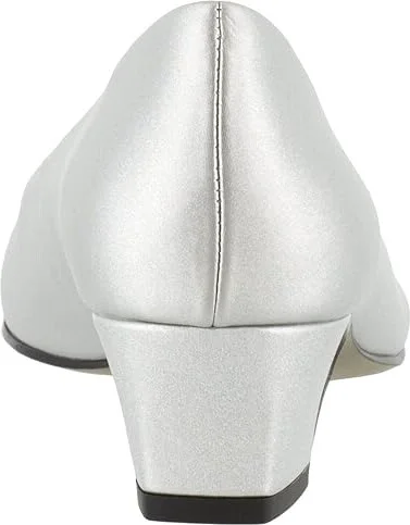 Easy Street Prim Women's Shoes Silver Satin : 9 N (AA), Synthetic - Image 4