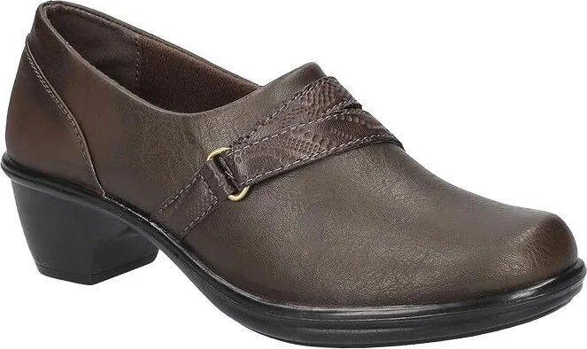 Easy Street Rasia High Women's Heels Brown : 8.5 W (D), Leather/Textile