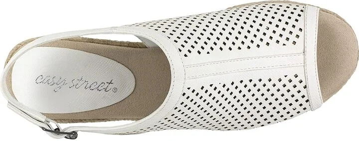 Easy Street Stacy Women's Shoes White Linen Print : 6 M (B), Synthetic - Image 2
