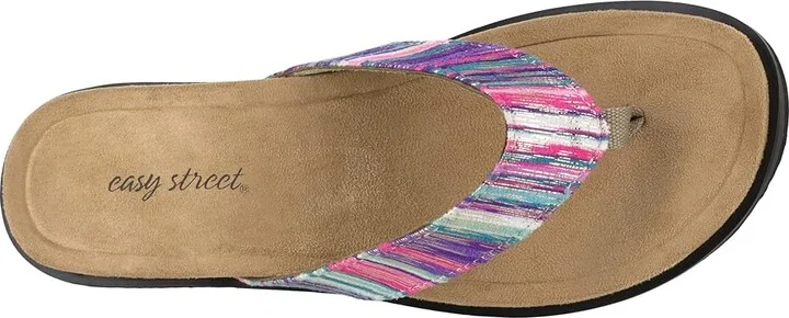 Easy Street Stevie Women's Shoes Purple Striped Metallic : 10 N (AA), Synthetic - Image 2