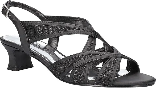 Easy Street Tristen Women's Shoes Black Satin : 6 M (B), Synthetic