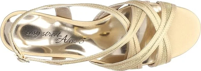 Easy Street Tristen Women's Shoes Gold Satin : 6.5 N (AA), Synthetic - Image 2