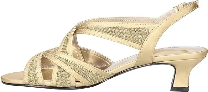 Easy Street Tristen Women's Shoes Gold Satin : 6.5 N (AA), Synthetic - Image 6