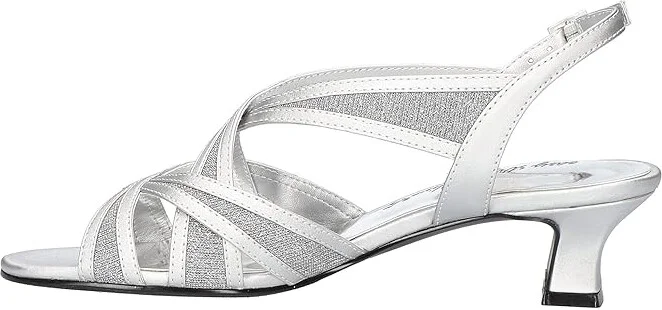 Easy Street Tristen Women's Shoes Silver Satin : 6.5 M (B), Synthetic - Image 6
