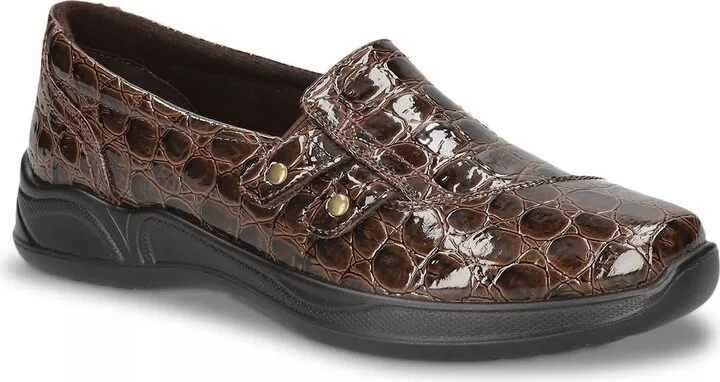 Dark Brown Croc Print