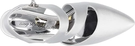 Easy Street Venue Women's Shoes Silver Satin/Gore : 7 M (B), Synthetic - Image 2