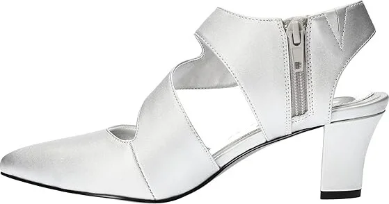 Easy Street Venue Women's Shoes Silver Satin/Gore : 7 M (B), Synthetic - Image 6