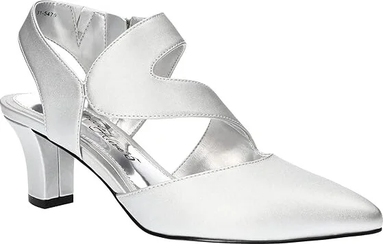 Easy Street Venue Women's Shoes Silver Satin/Gore : 7 M (B), Synthetic