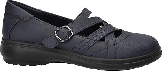 Easy Street Wise Women's Shoes Navy/Gore : 9.5 M (B), Faux Leather - Image 6