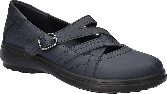 Easy Street Wise Women's Shoes Navy/Gore : 9.5 M (B), Faux Leather