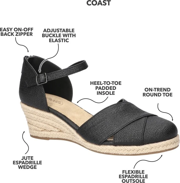 Easy Street Women's Coast Espadrille Wedge Sandals - Image 11
