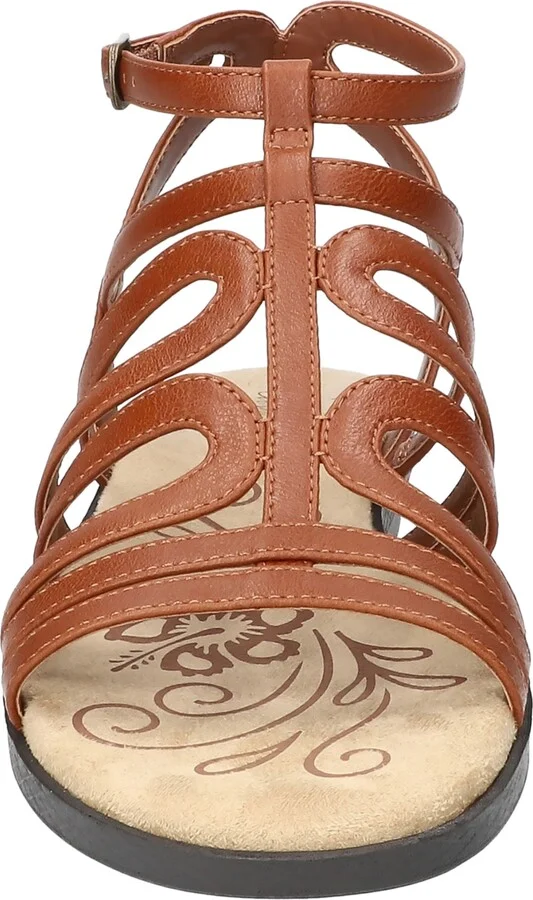 Easy Street Women's Daylily Gladiator Buckle Flat Sandals - Image 11