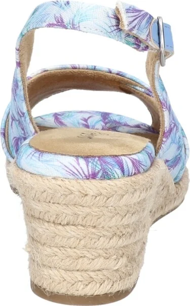 Easy Street Women's Devlin Espadrille Wedge Sandals - Blue, Purple - Fabric - Image 3